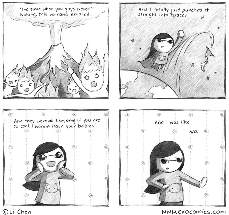 volcano comic strip