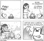Duck can have a little fire, as a treat