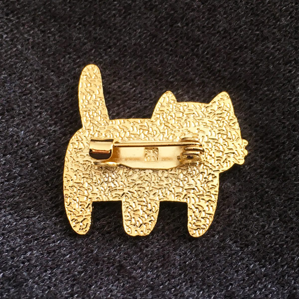 Enamel pin backing with safety pin fastener